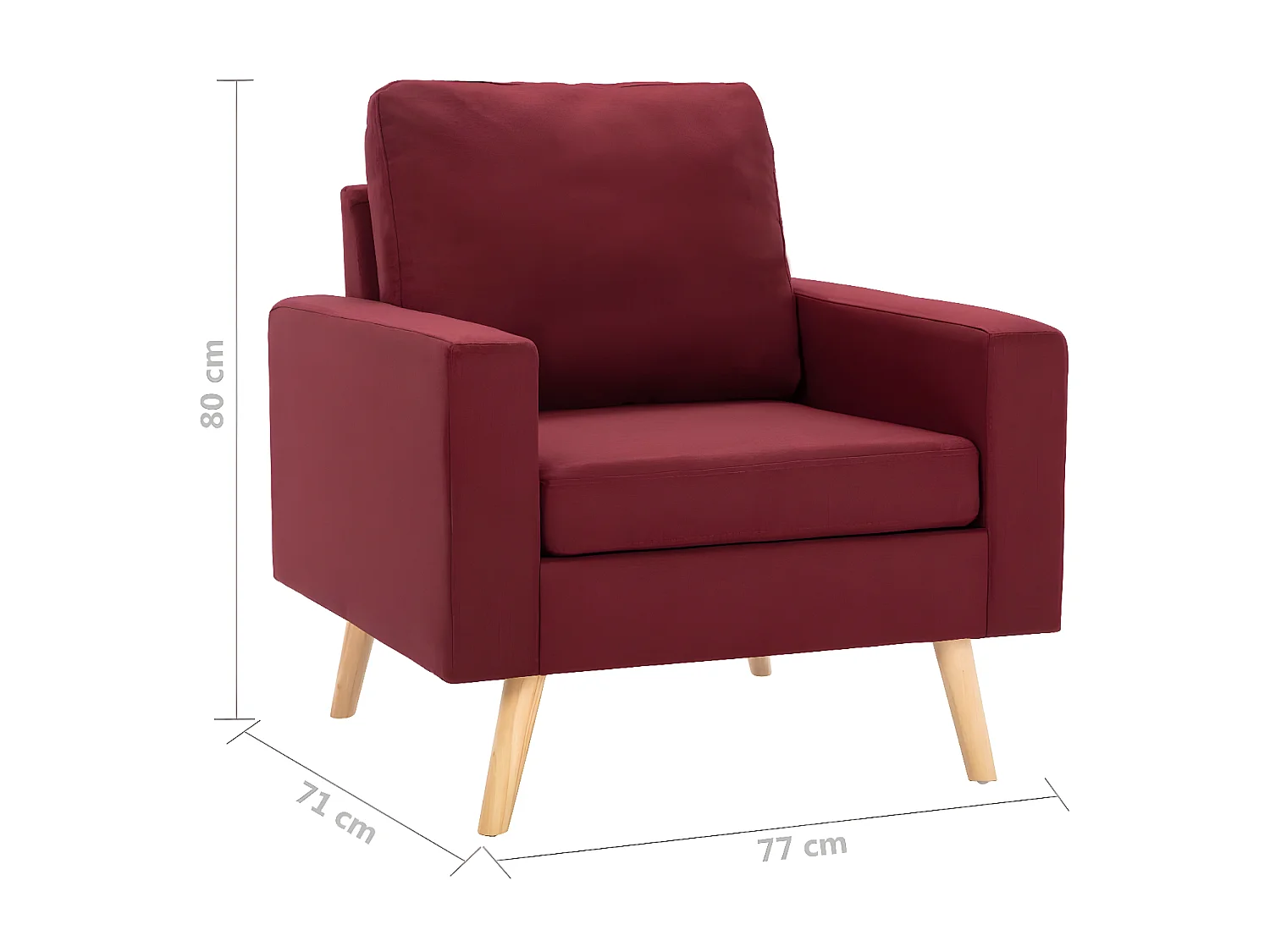 Poltroncina Tessuto rosso bordeaux