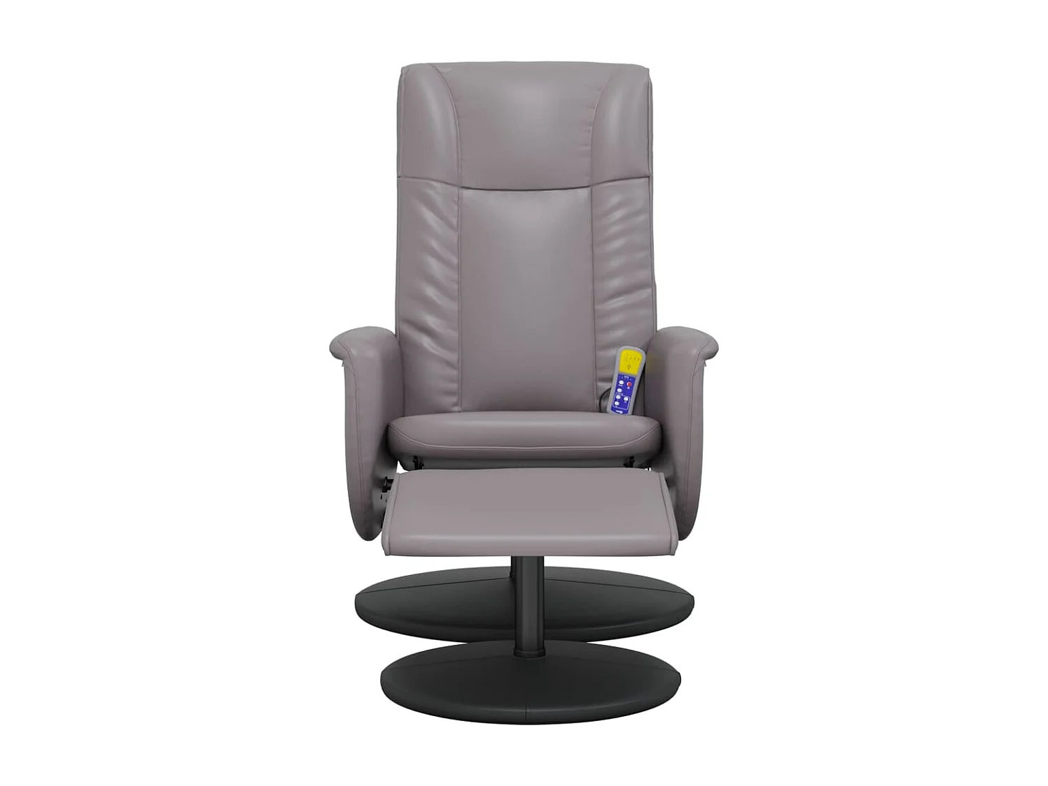 Relaxfauteuil met voetsteun grijs kunstleer