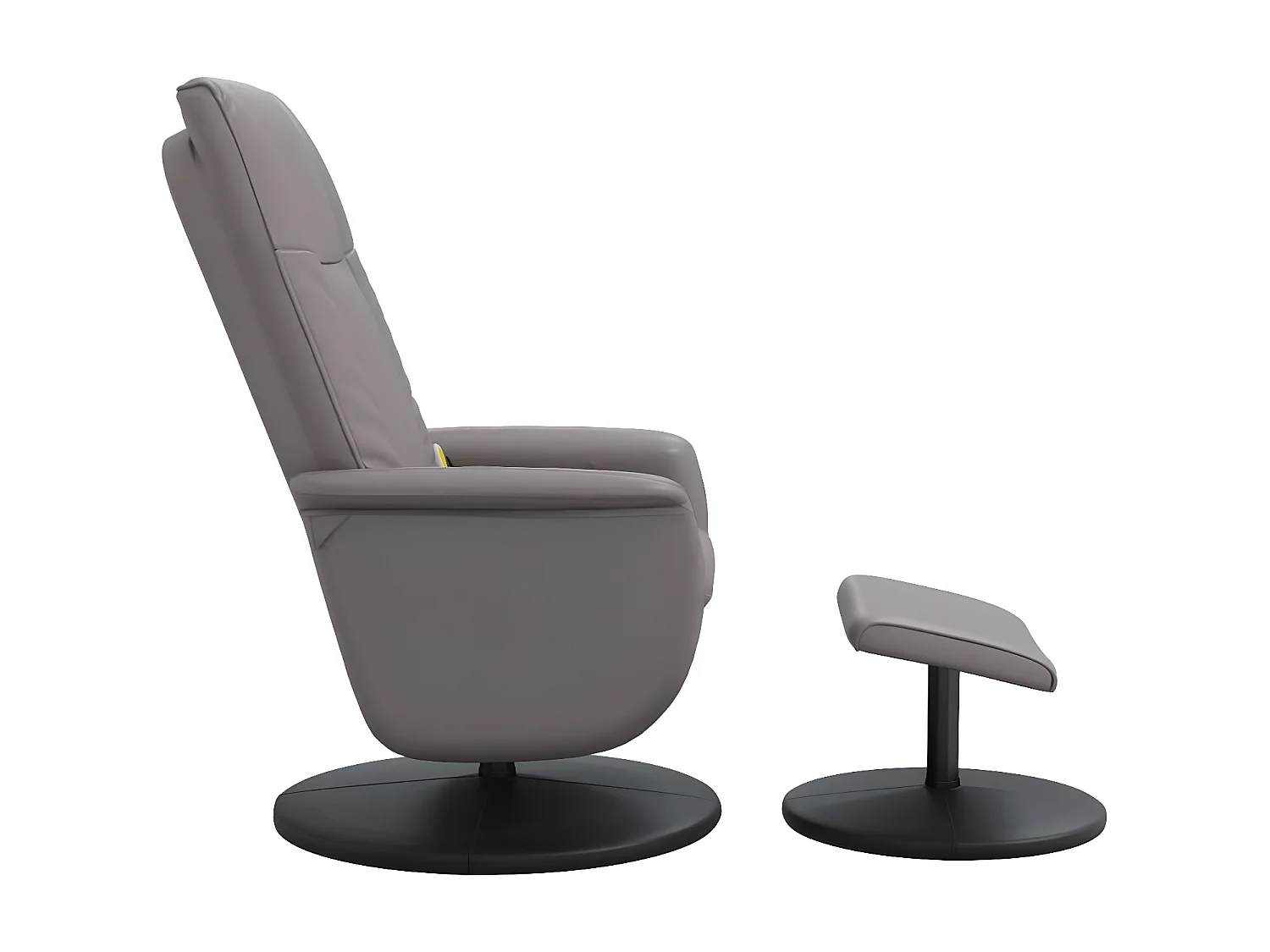 Relaxfauteuil met voetsteun grijs kunstleer