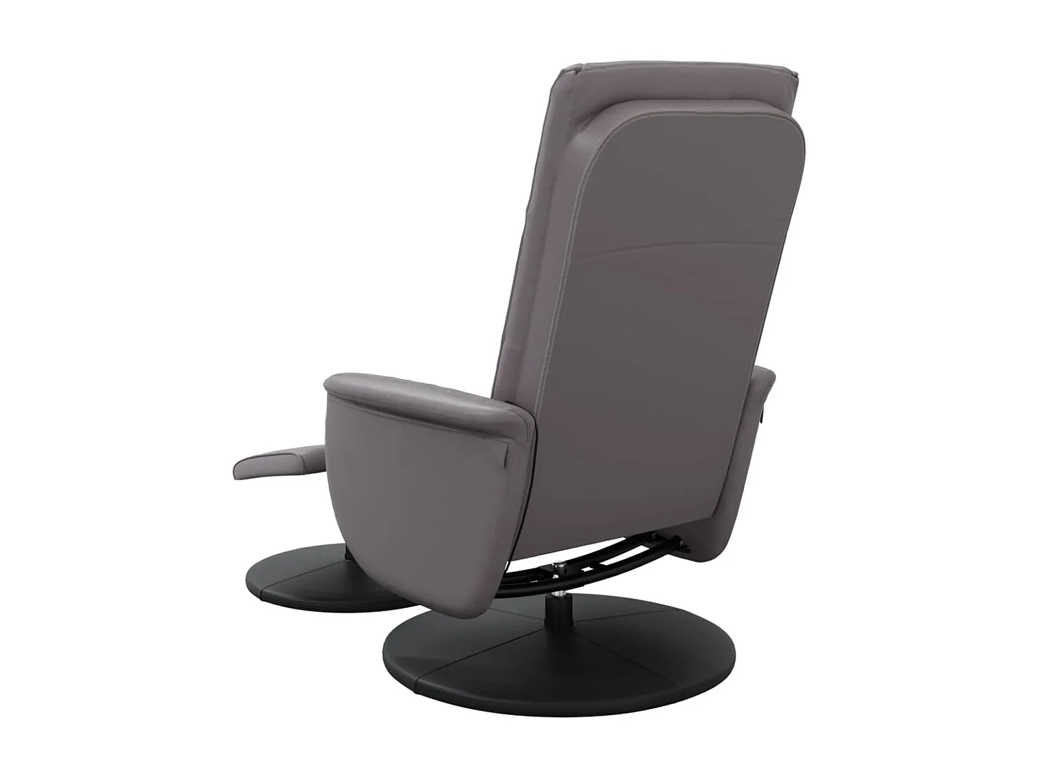 Relaxfauteuil met voetsteun grijs kunstleer