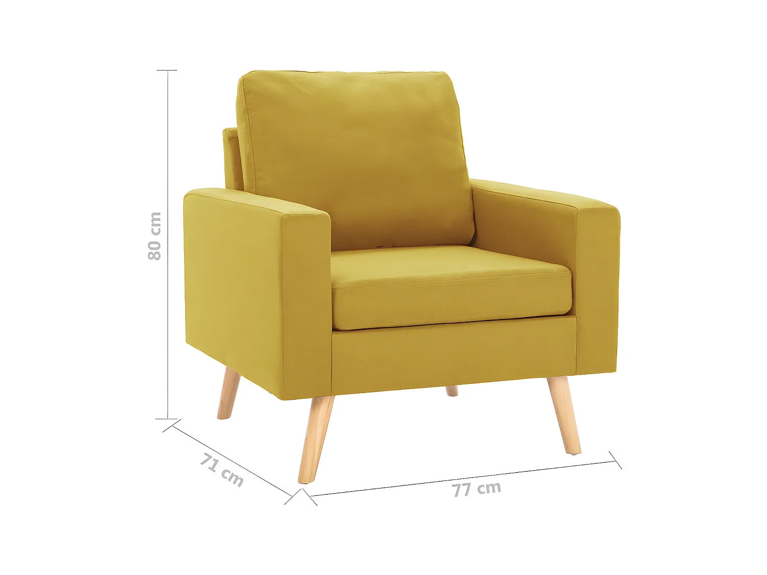 Fauteuil Jaune Tissu