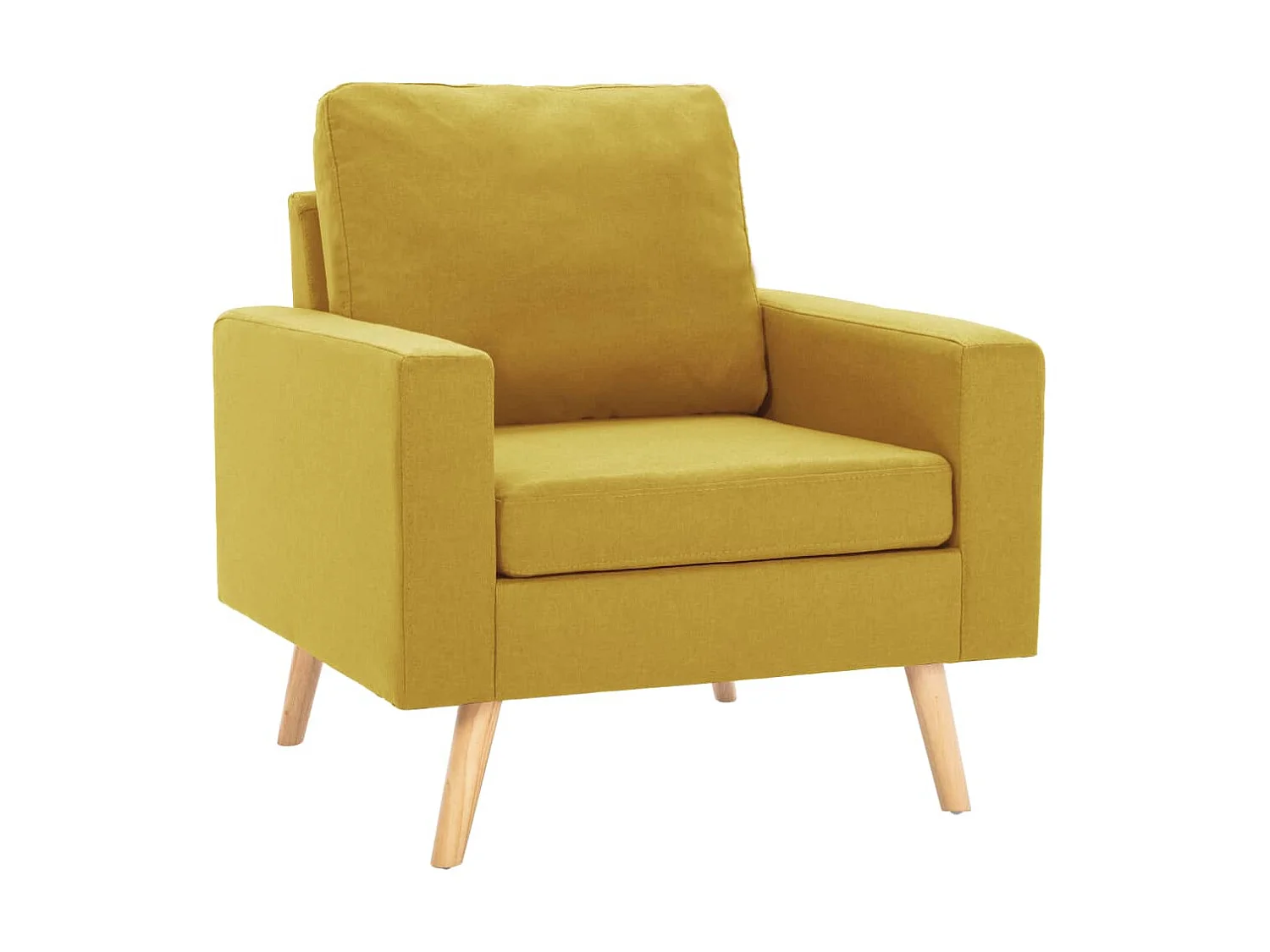 Poltrona de tecido amarelo