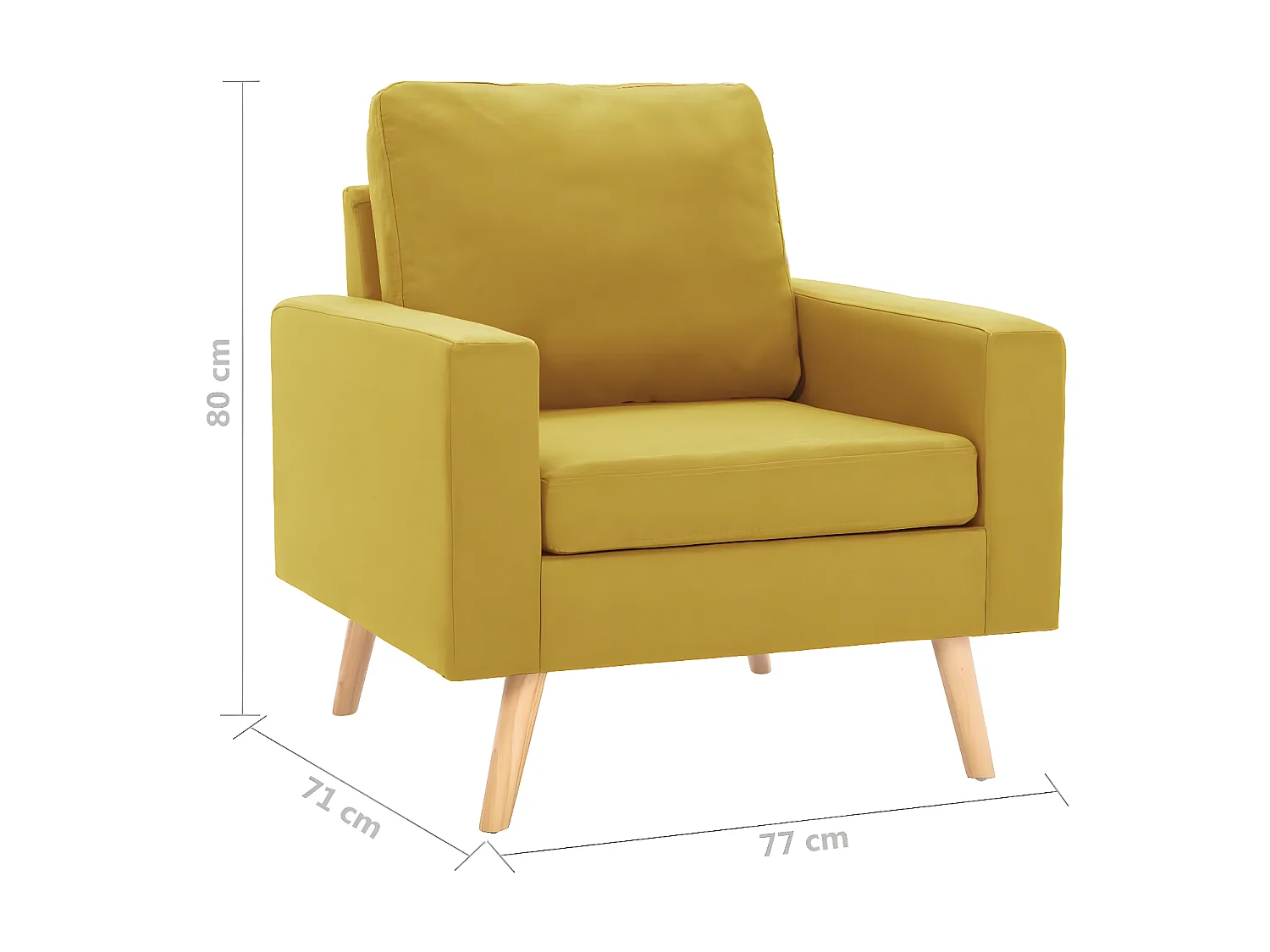 Poltrona de tecido amarelo