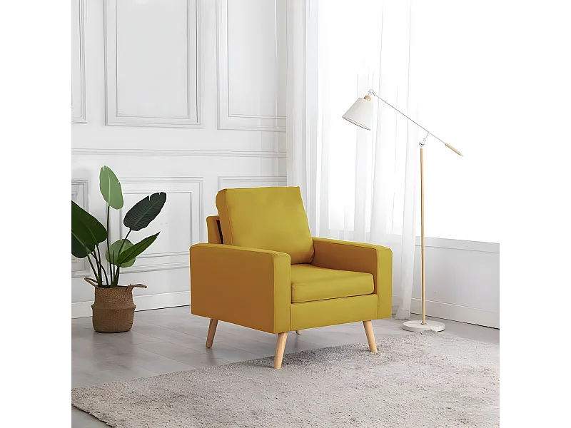 Fauteuil Jaune Tissu