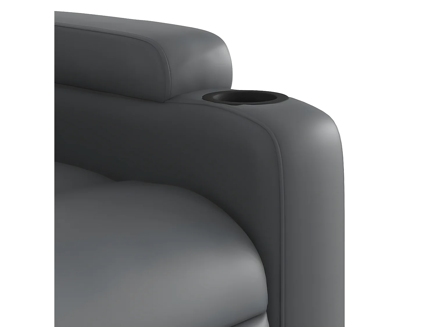 Grauer Liegestuhl aus Kunstleder