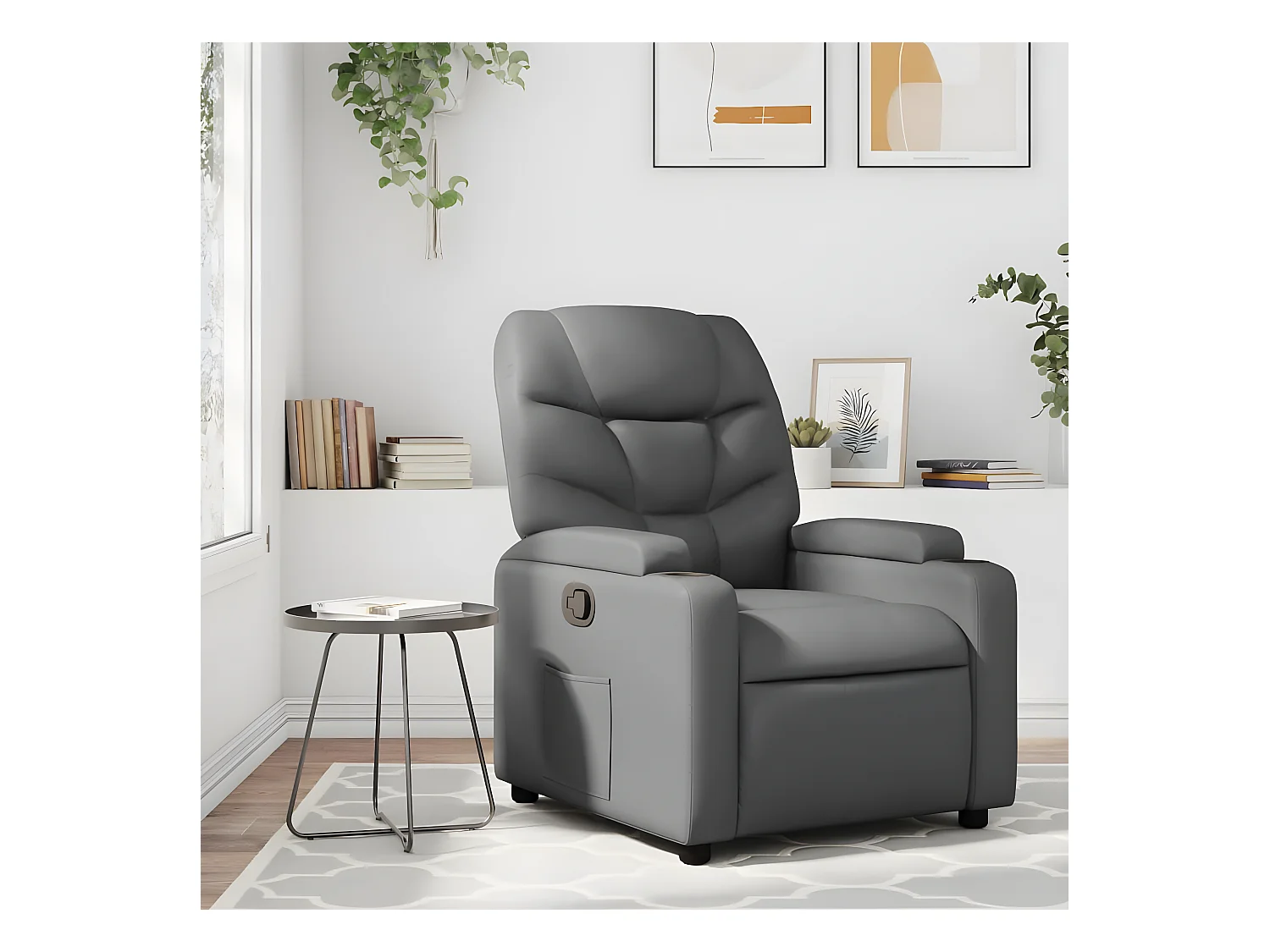 Fauteuil inclinable Gris Similicuir