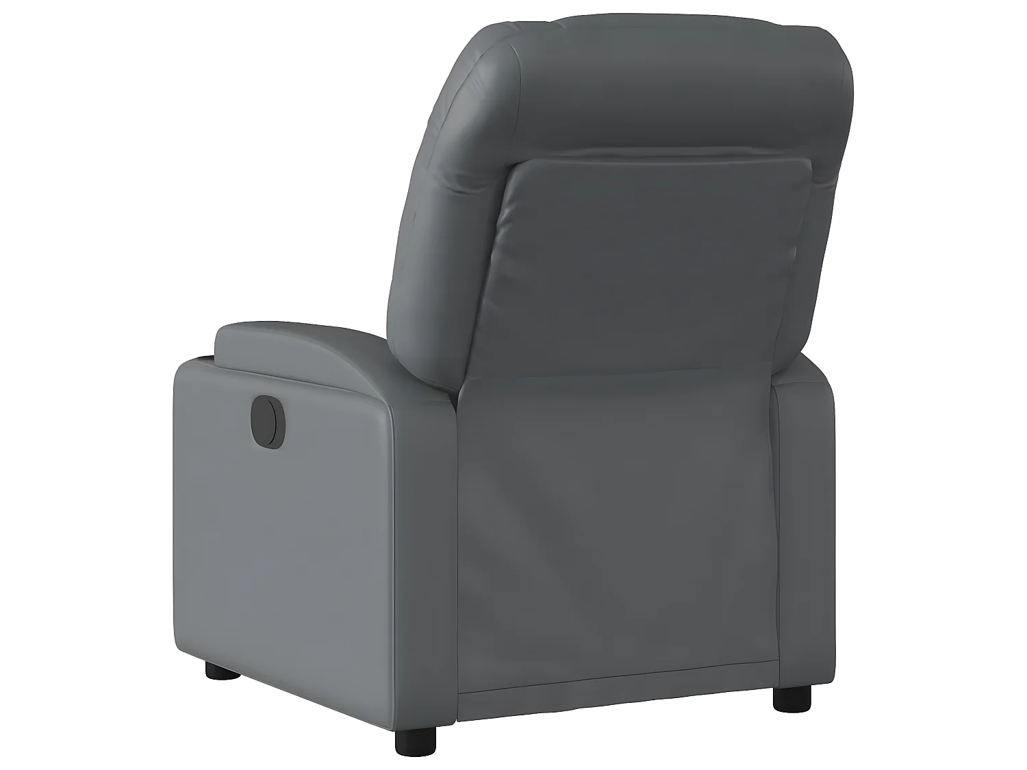 Silla reclinable de piel sintética gris