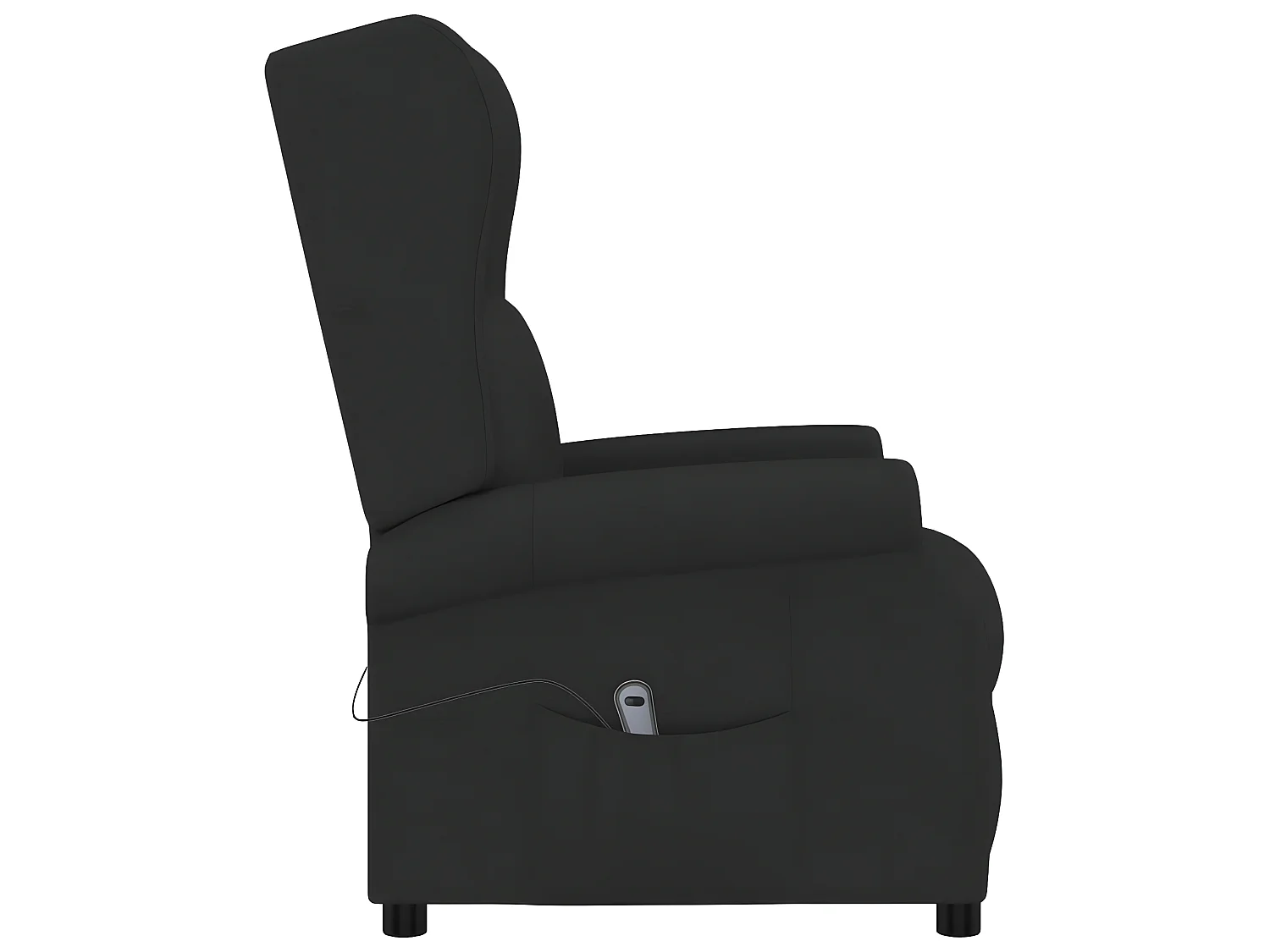 Fauteuil inclinable électrique à oreilles noir tissu