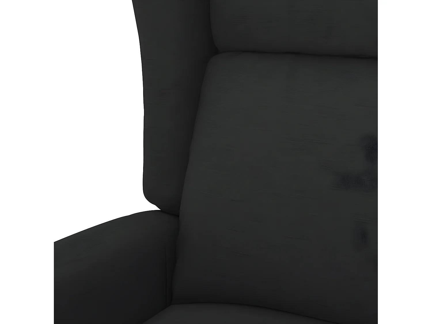 Fauteuil inclinable électrique à oreilles noir tissu