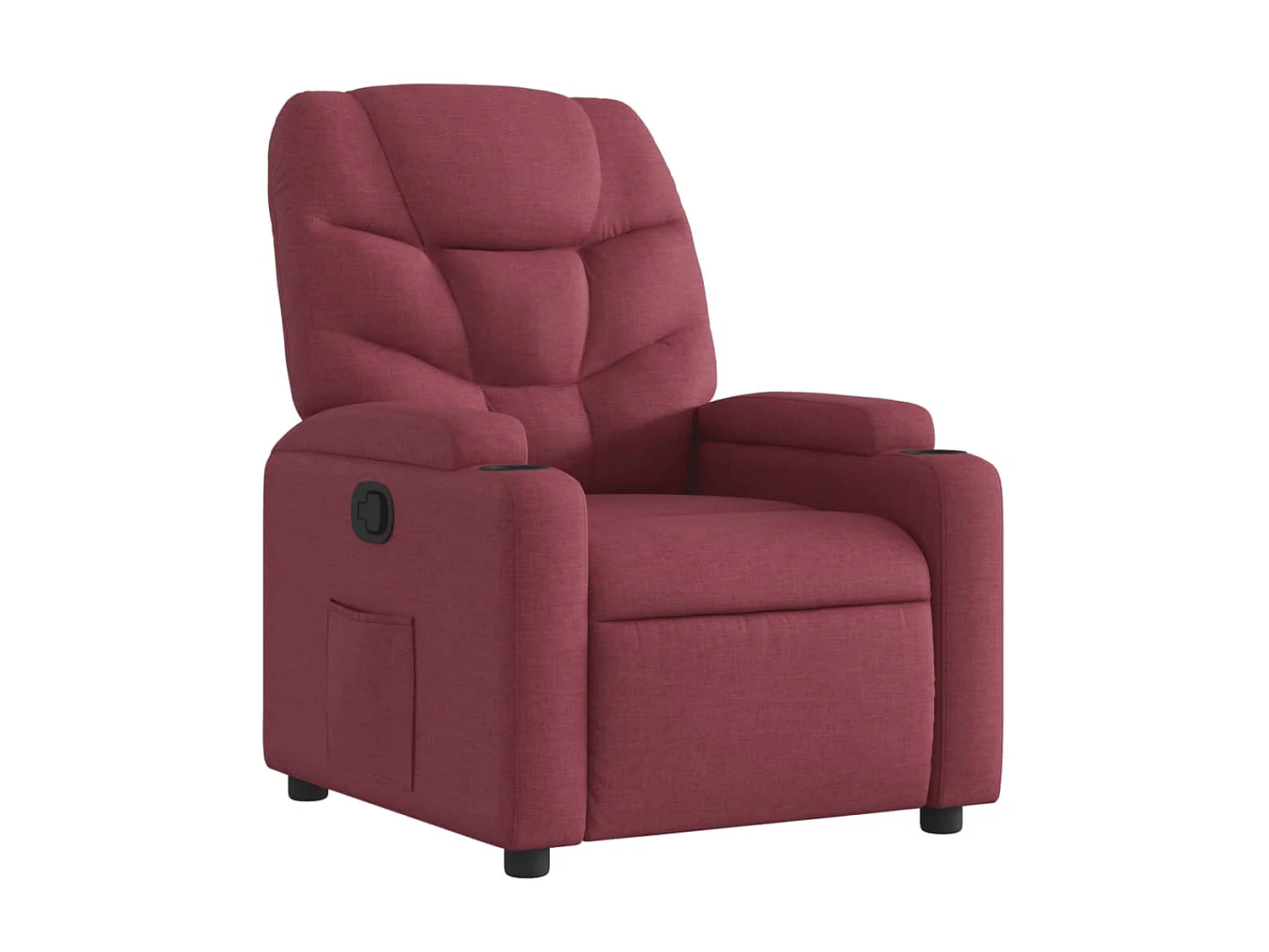 Sillón reclinable Tela rojo burdeos