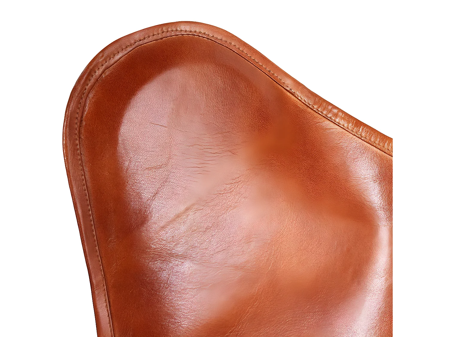 Sedia Butterfly Marrone Vera pelle