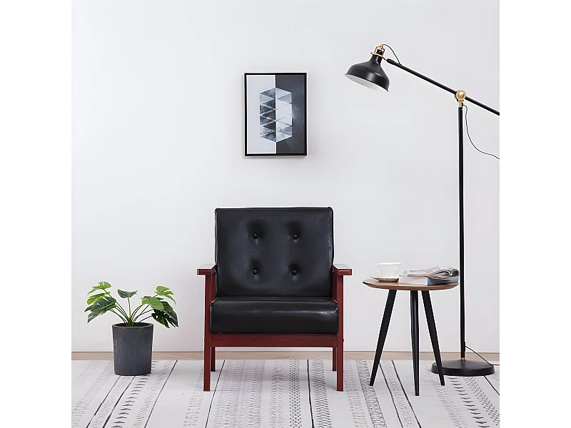 Fauteuil Noir Similicuir