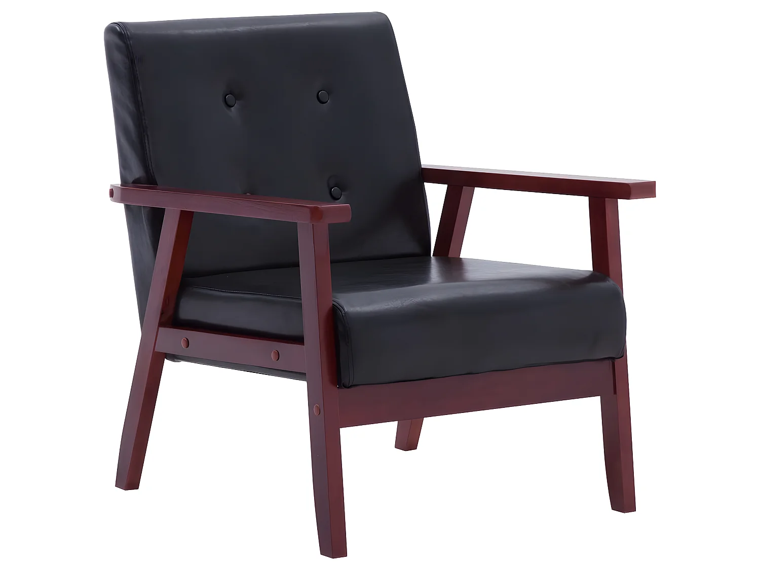 Sillón de piel sintética negro