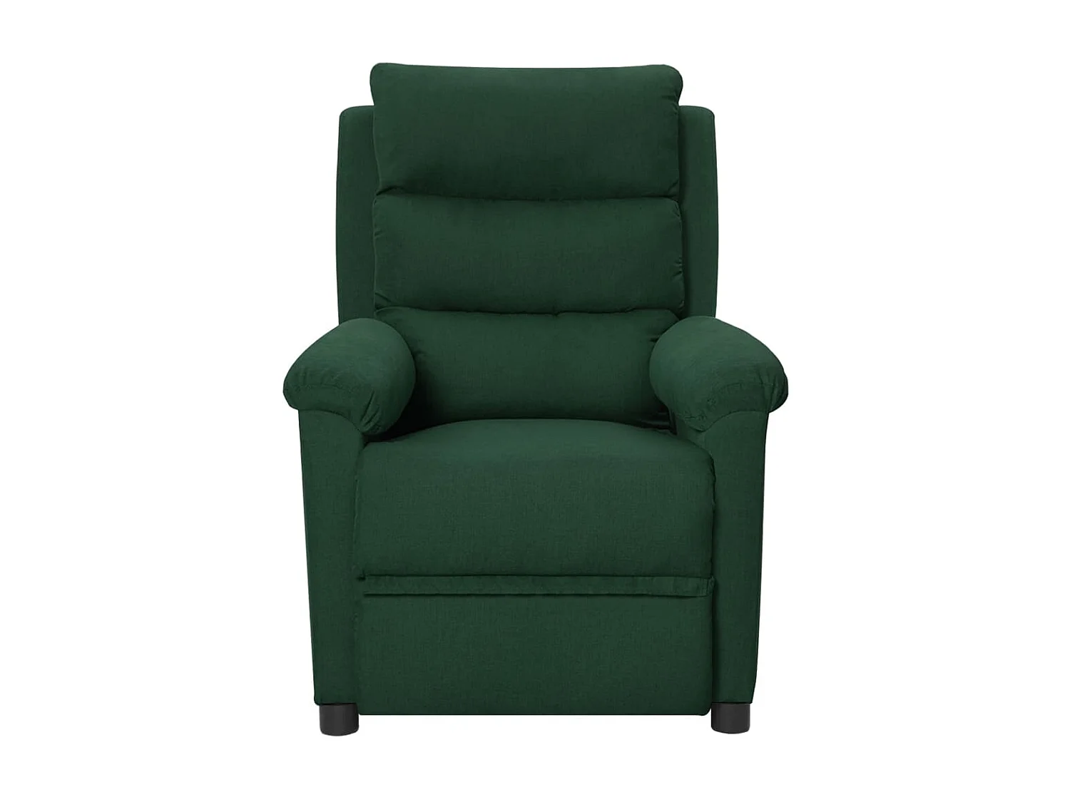 Sillón reclinable eléctrico de tela verde oscuro