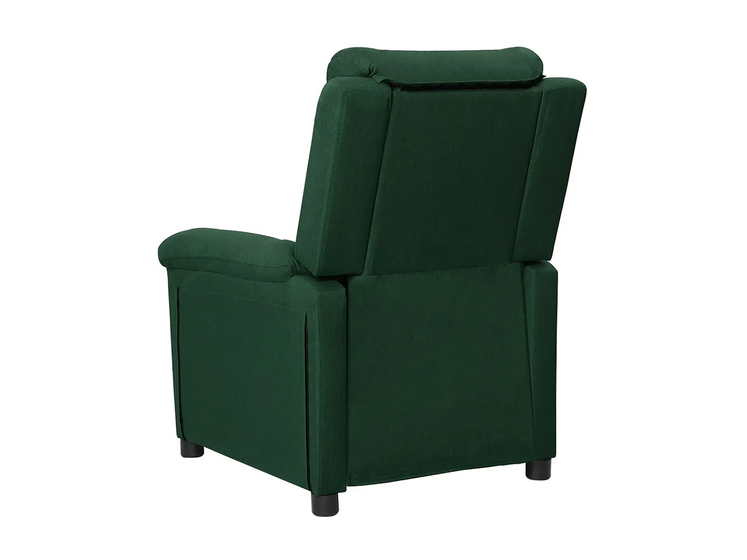 Sillón reclinable eléctrico de tela verde oscuro