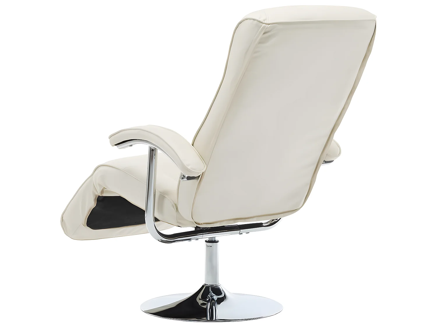 Poltrona TV Couro Sintético Creme