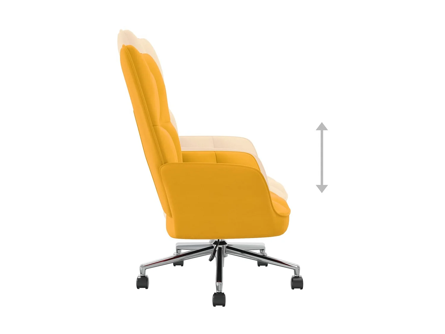 Sillón de relajación Terciopelo amarillo mostaza