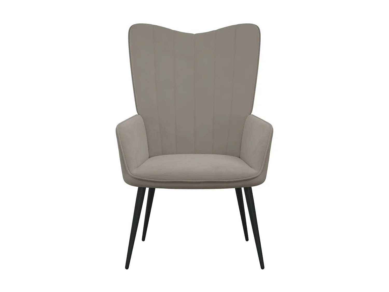 Chaise de relaxation Gris clair Velours