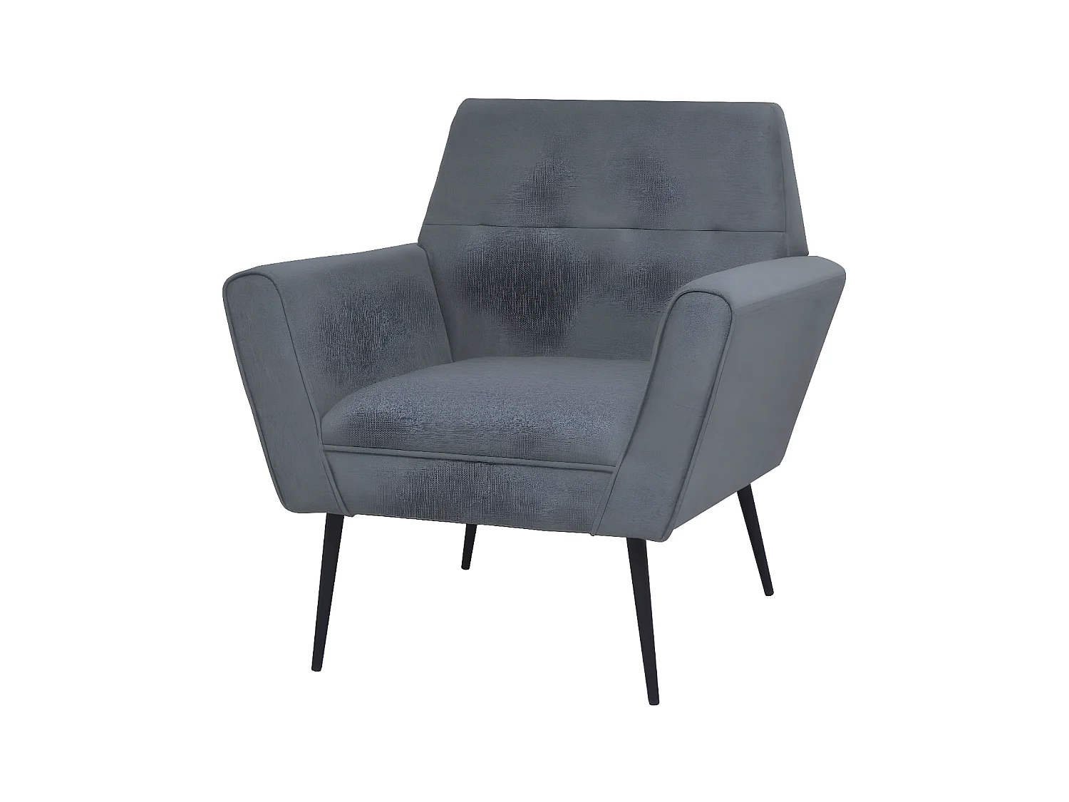 Fauteuil Lichtgrijs Staal en stof