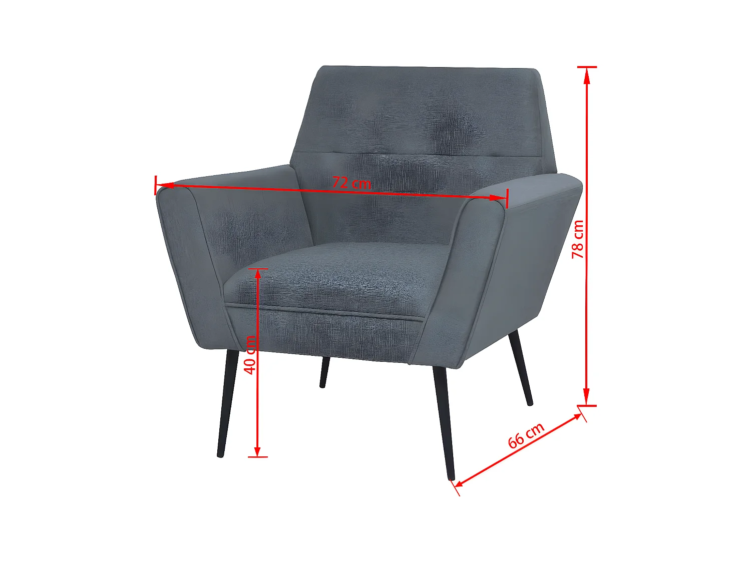 Fauteuil Lichtgrijs Staal en stof