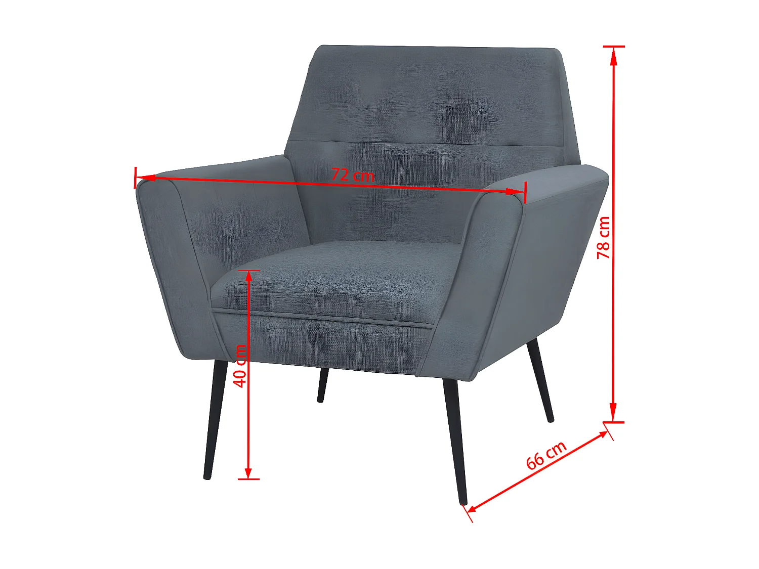 Sessel Hellgrauer Stahl und Stoff