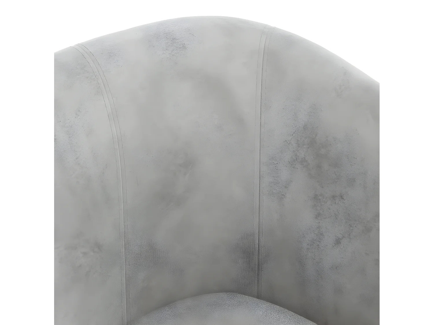 Fauteuil cabriolet avec repose-pied gris clair velours