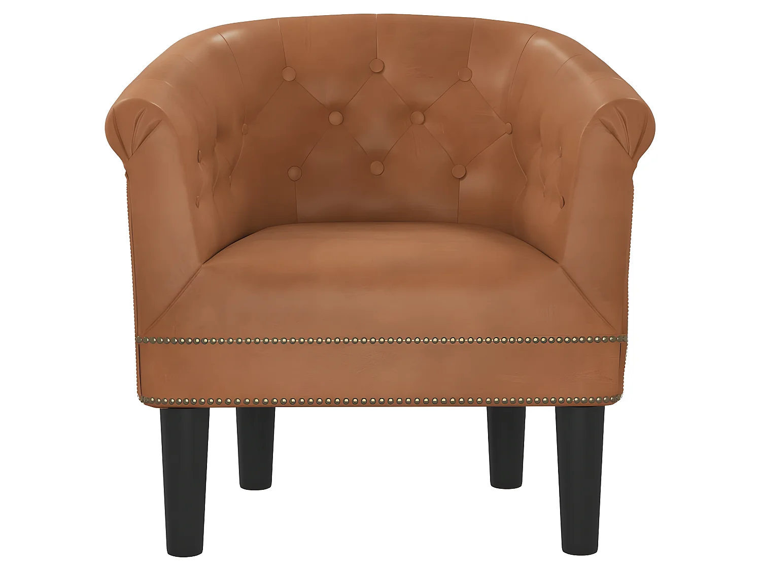 Bruine kunstleren converteerbare fauteuil