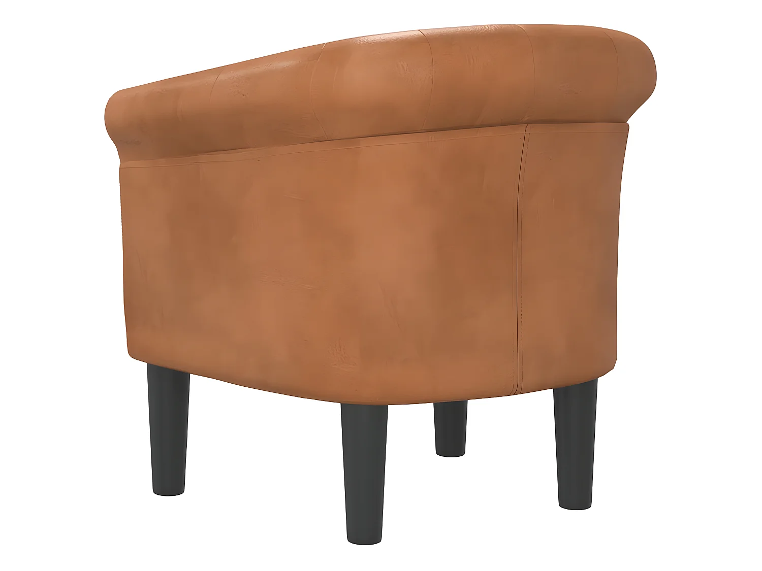 Bruine kunstleren converteerbare fauteuil