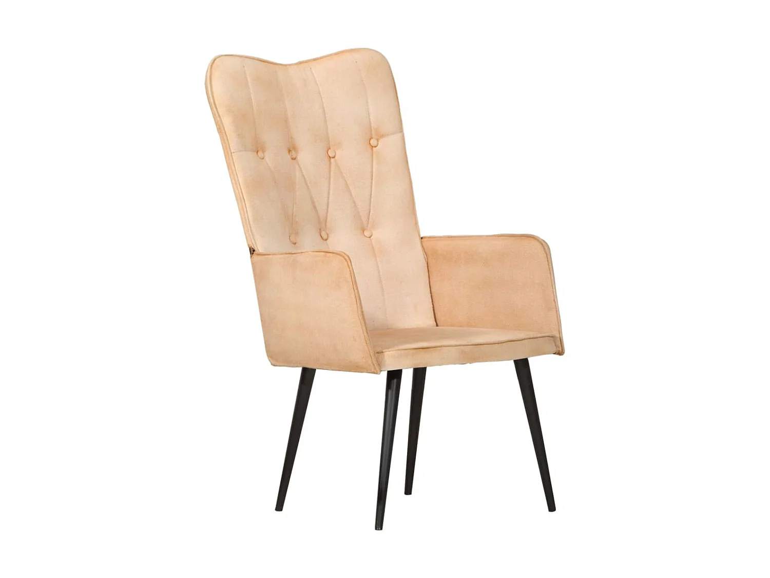 Cadeira Wingback Lona Creme
