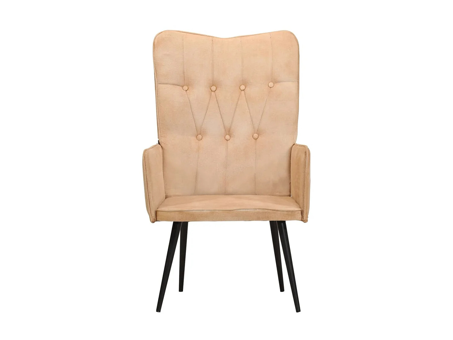 Cadeira Wingback Lona Creme