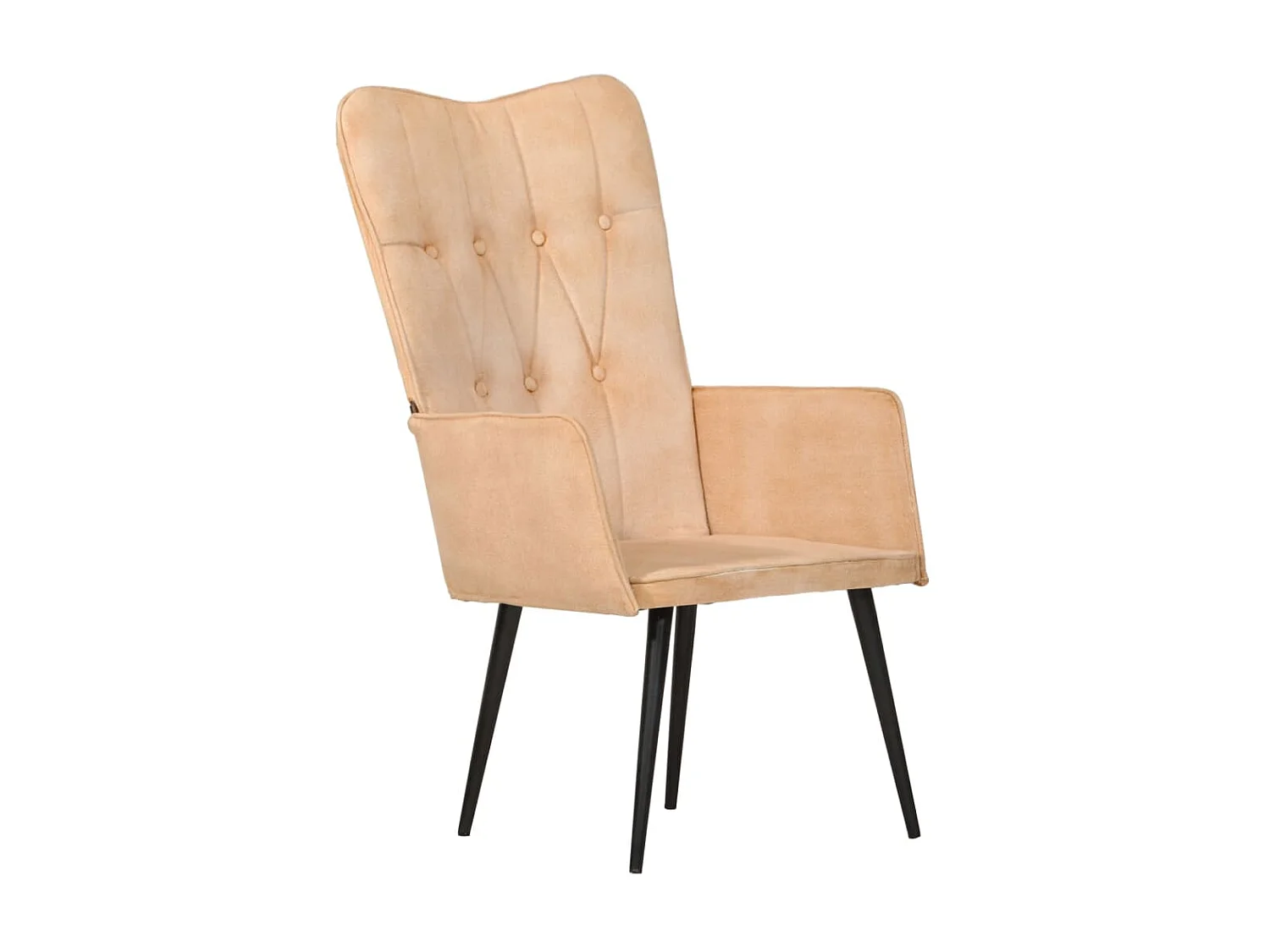 Cadeira Wingback Lona Creme