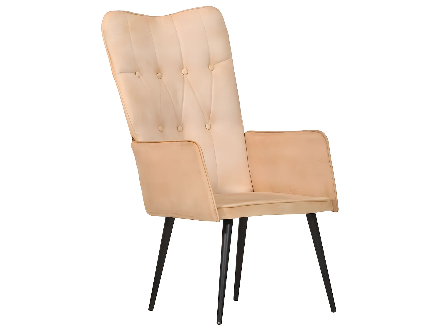 Cadeira Wingback Lona Creme