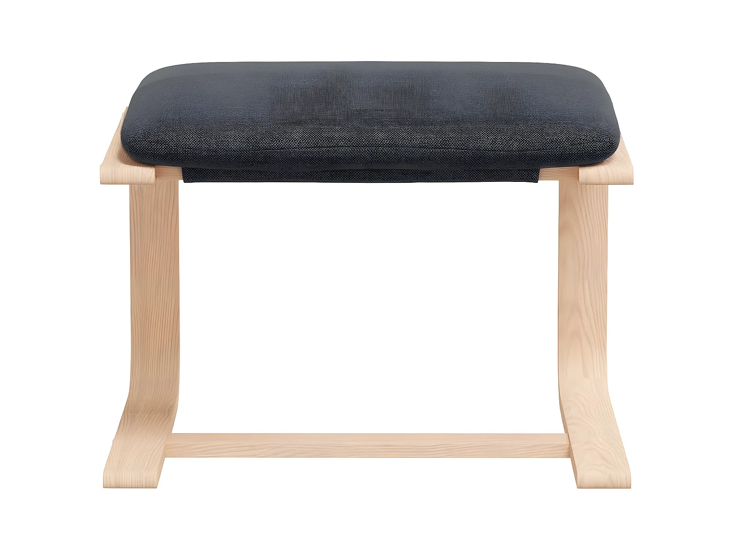 Poltrona relax con poggiapiedi Tessuto grigio scuro