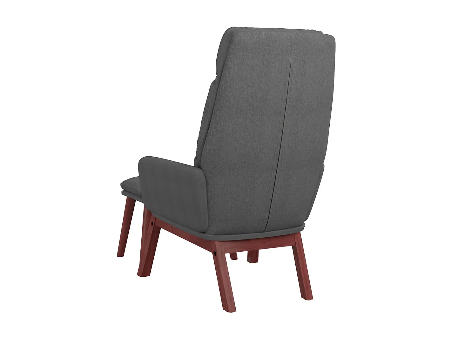 Chaise de relaxation avec tabouret Gris foncé Tissu