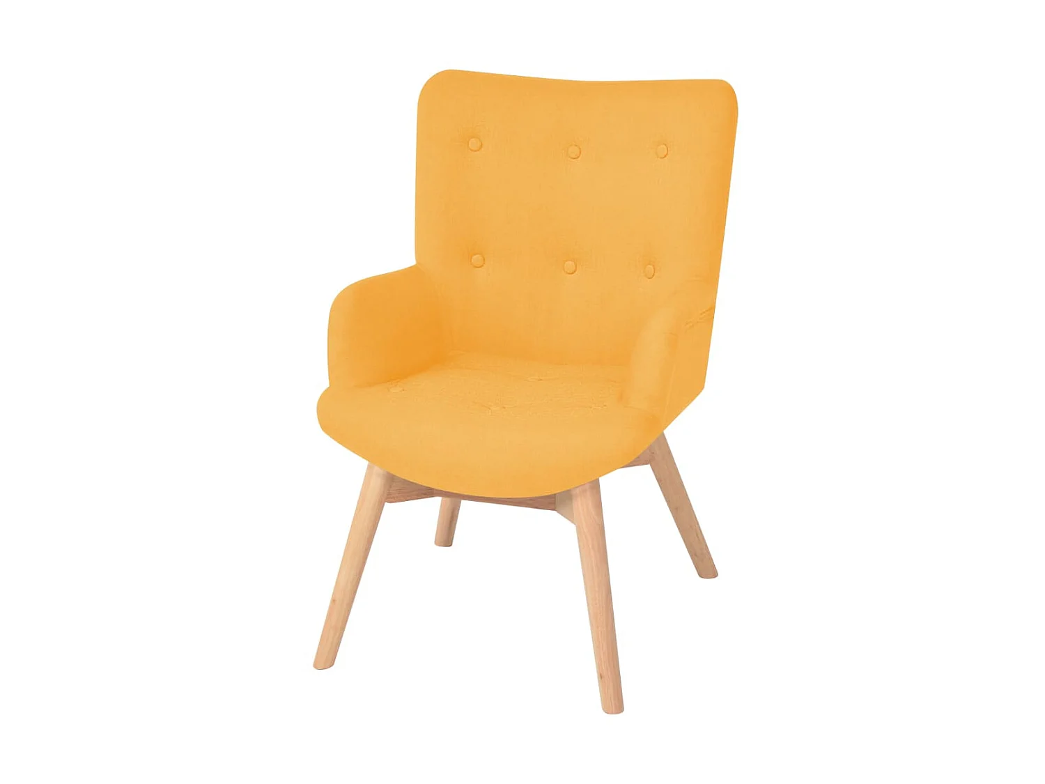 Fauteuil avec repose-pied Jaune Tissu