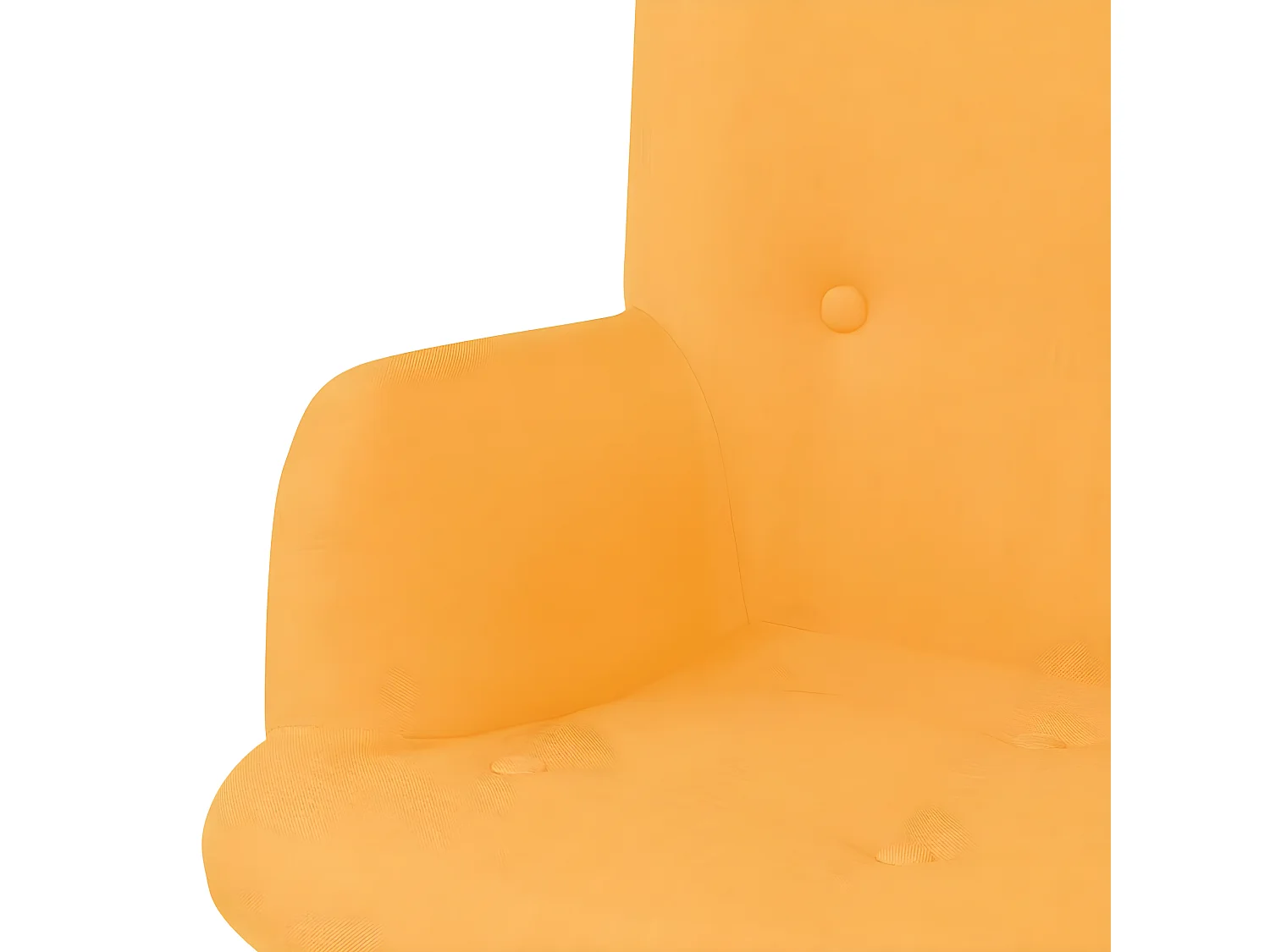 Fauteuil avec repose-pied Jaune Tissu