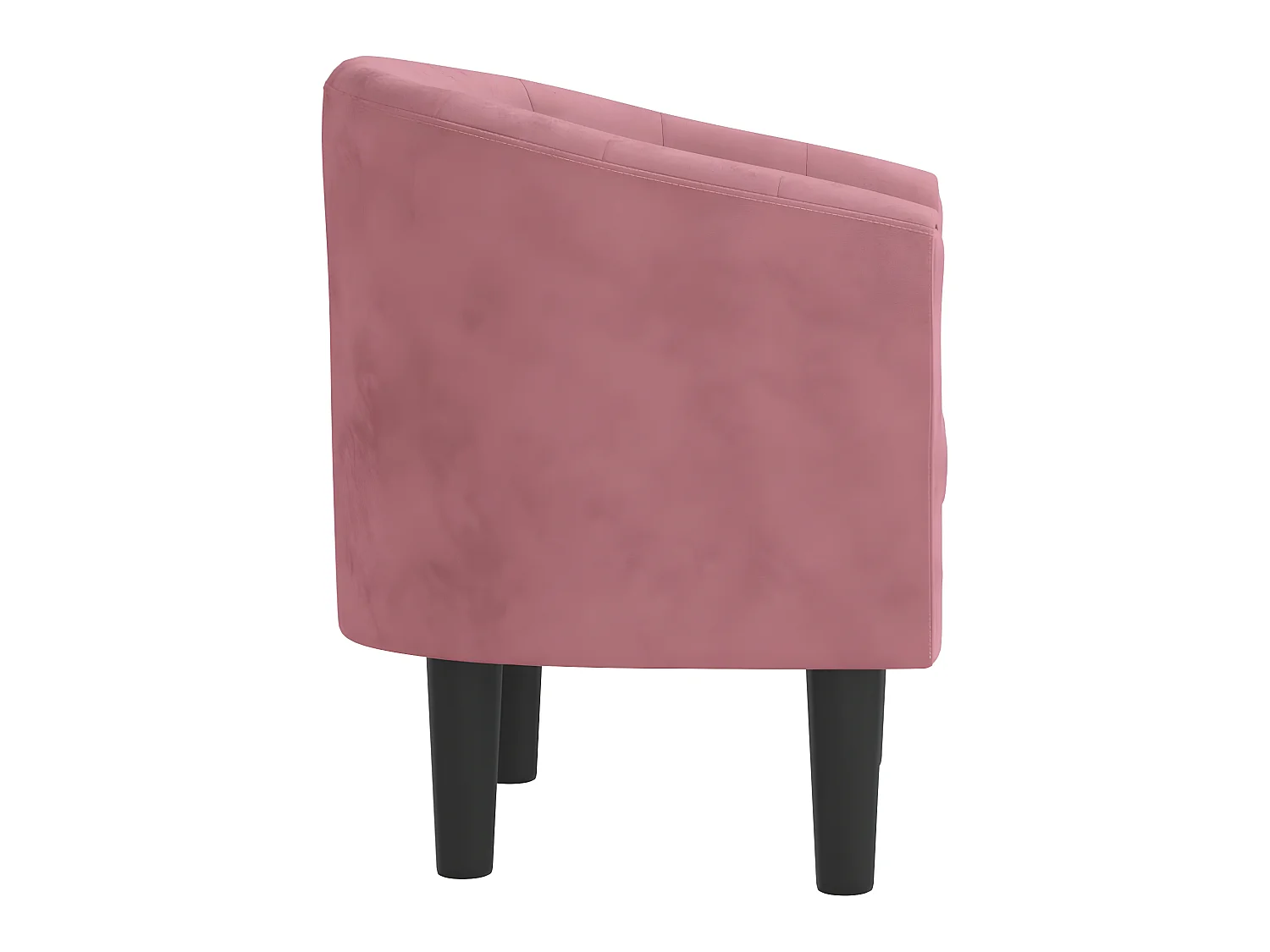 Fauteuil cabriolet rose velours