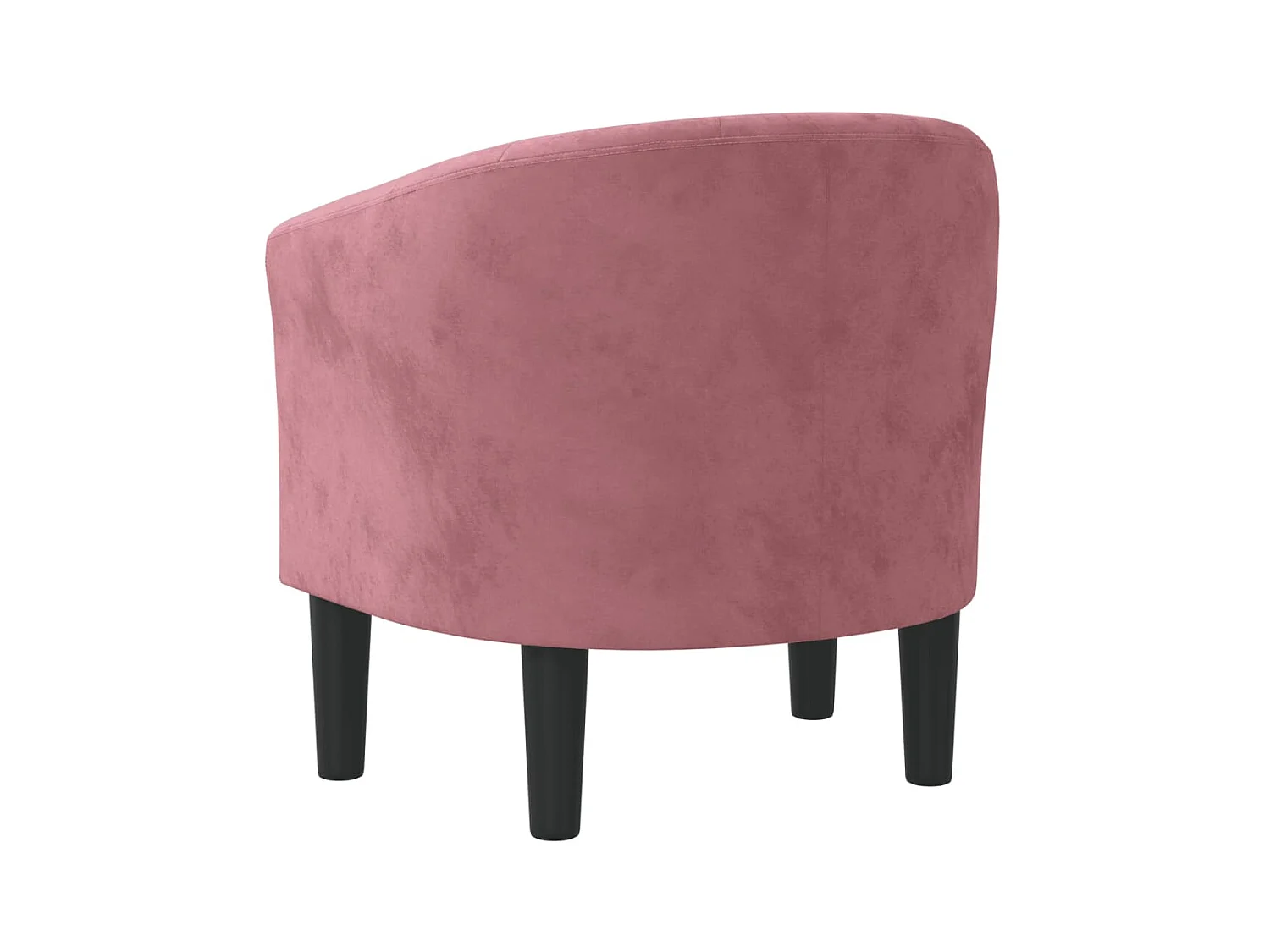 Fauteuil cabriolet rose velours
