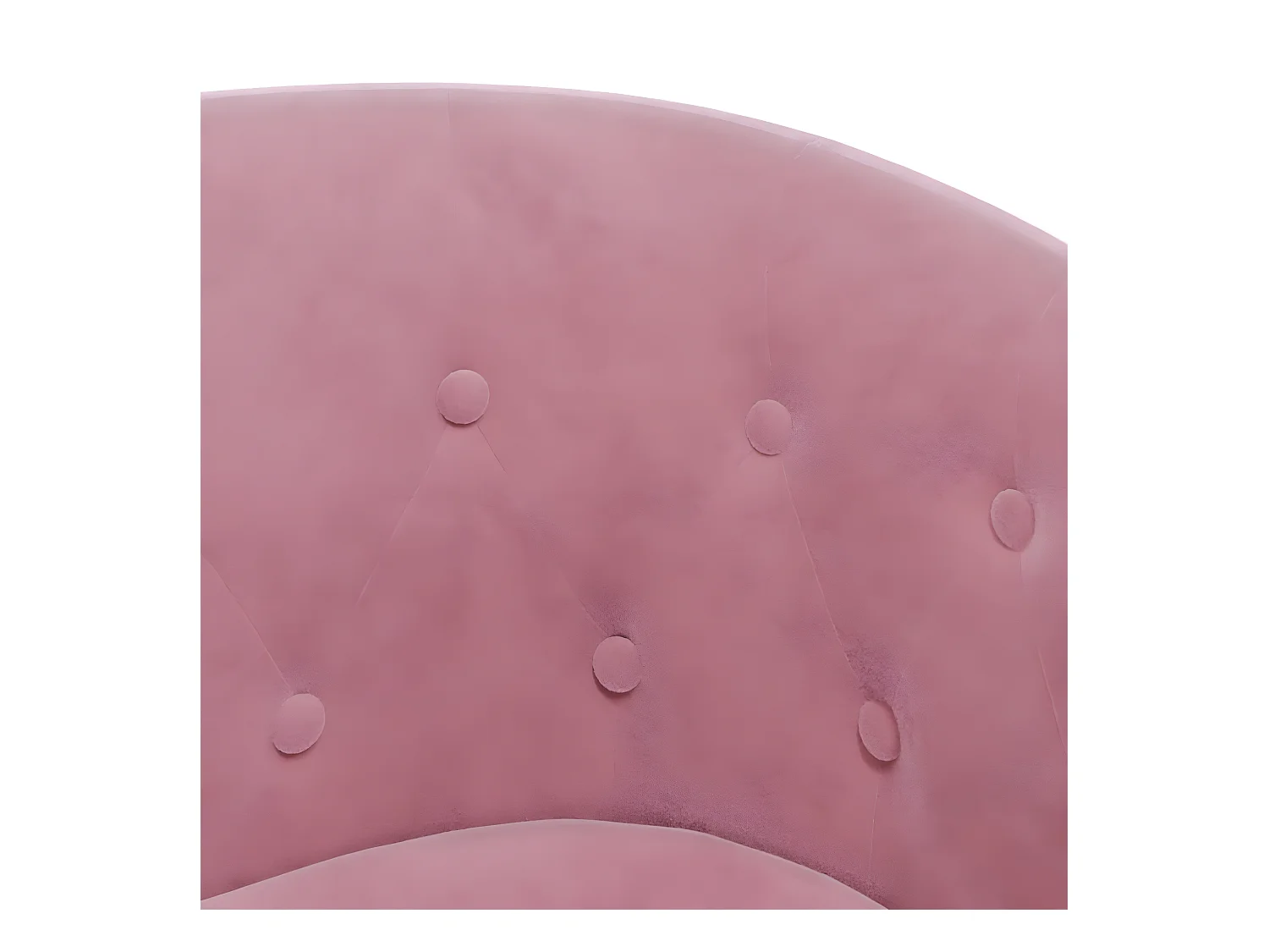 Fauteuil cabriolet rose velours