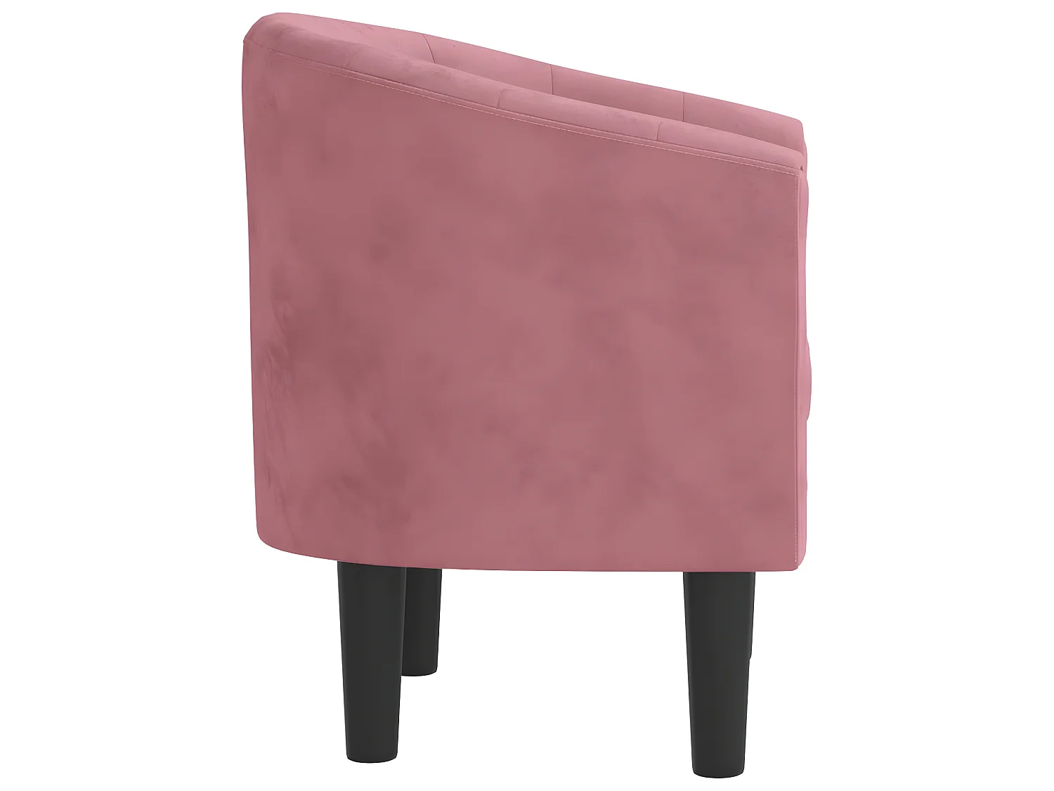 Fauteuil cabriolet rose velours
