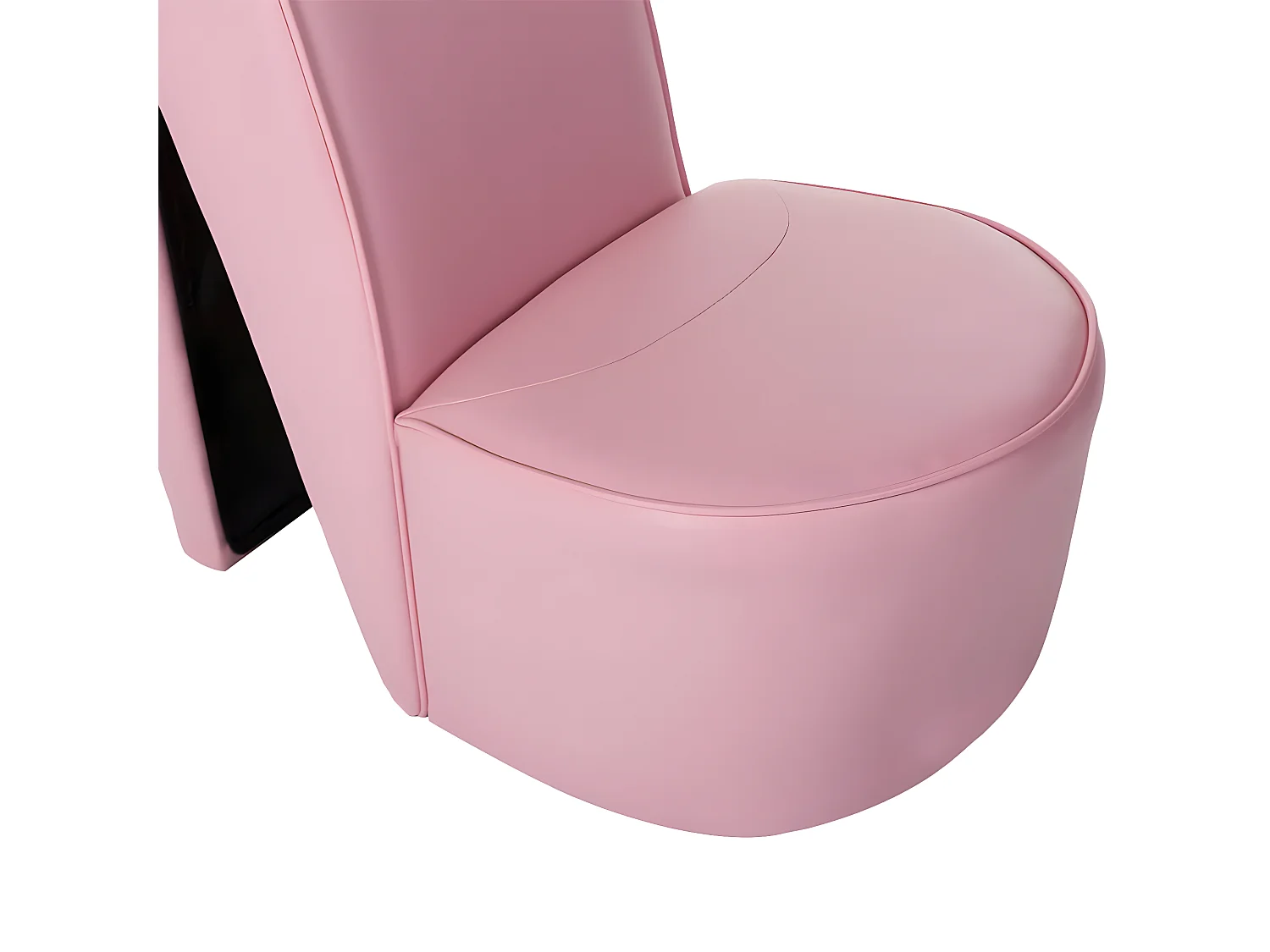 Chaise en forme de chaussure à talon haut Rose Similicuir