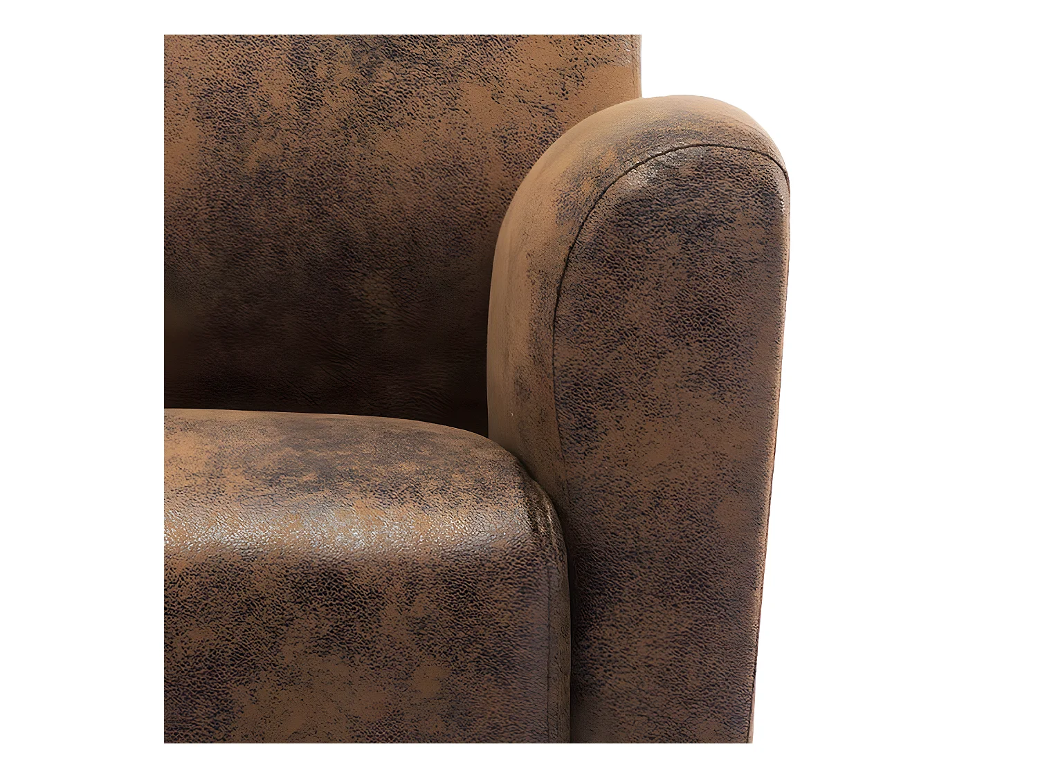 Chaise Marron Similicuir daim