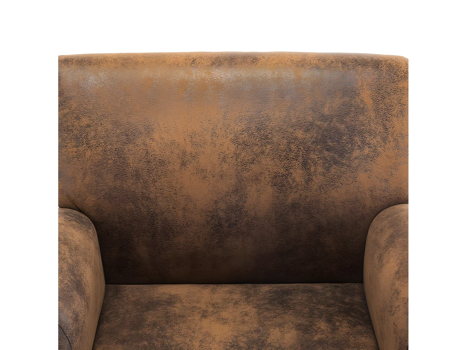 Chaise Marron Similicuir daim