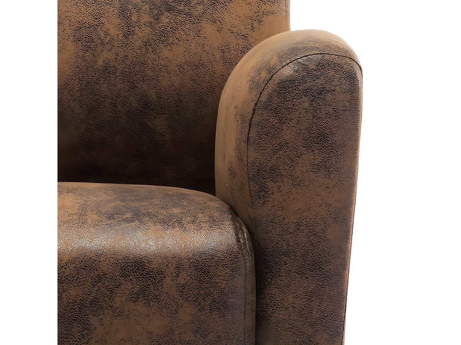 Chaise Marron Similicuir daim