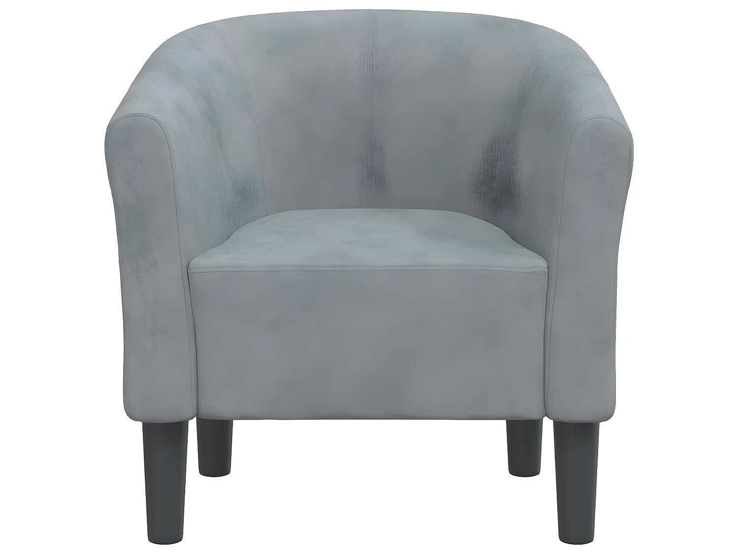 Fauteuil cabriolet gris foncé velours