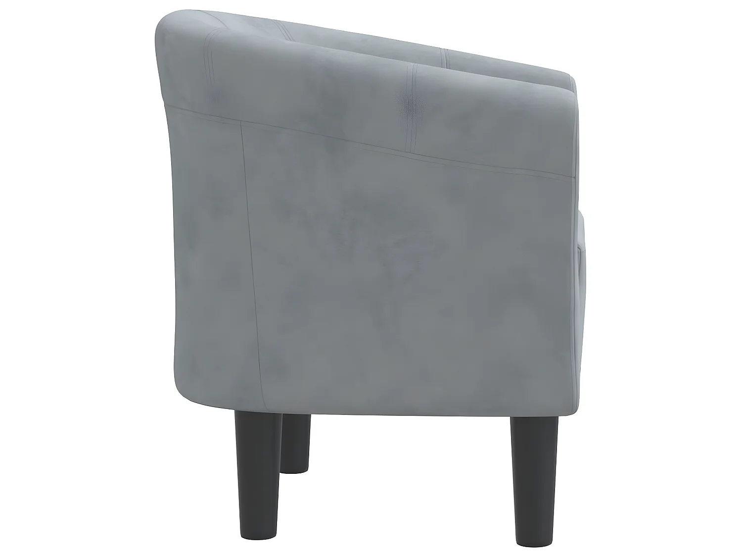 Fauteuil cabriolet gris foncé velours