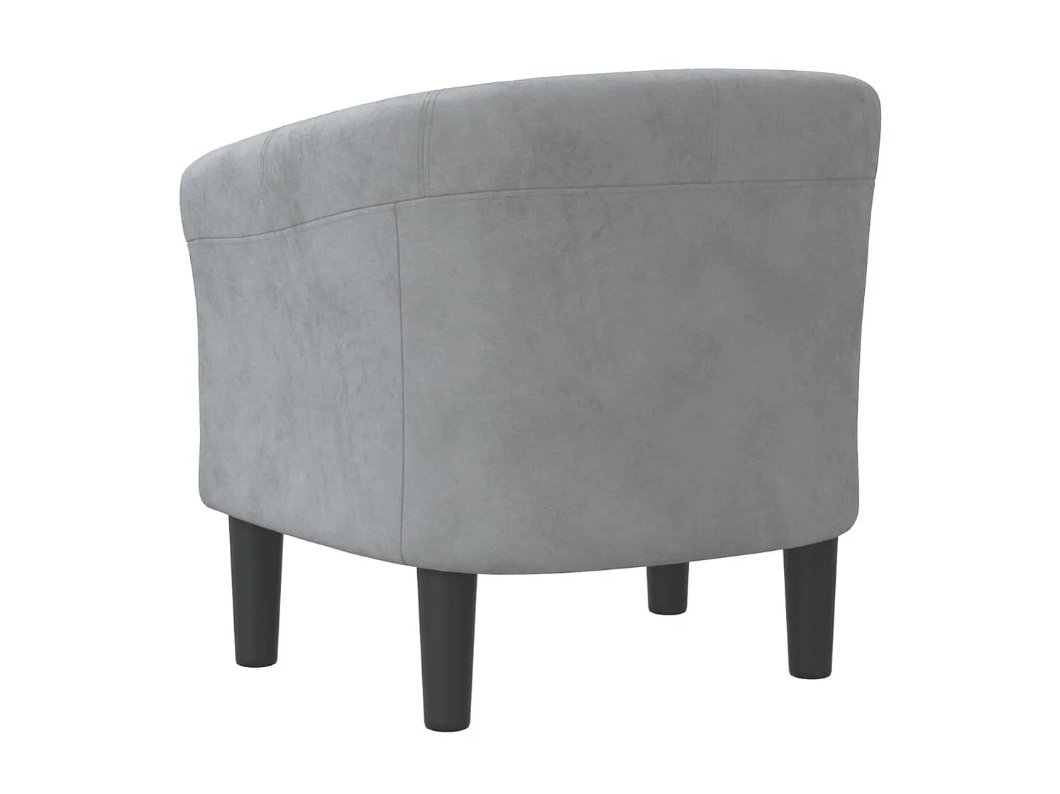 Fauteuil cabriolet gris foncé velours