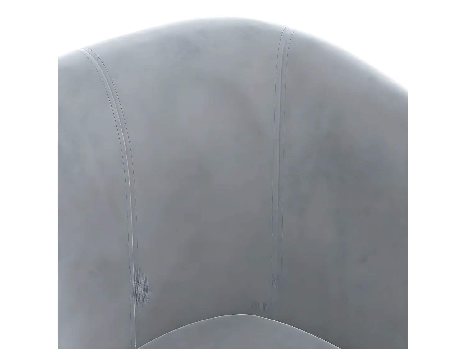 Fauteuil cabriolet gris foncé velours