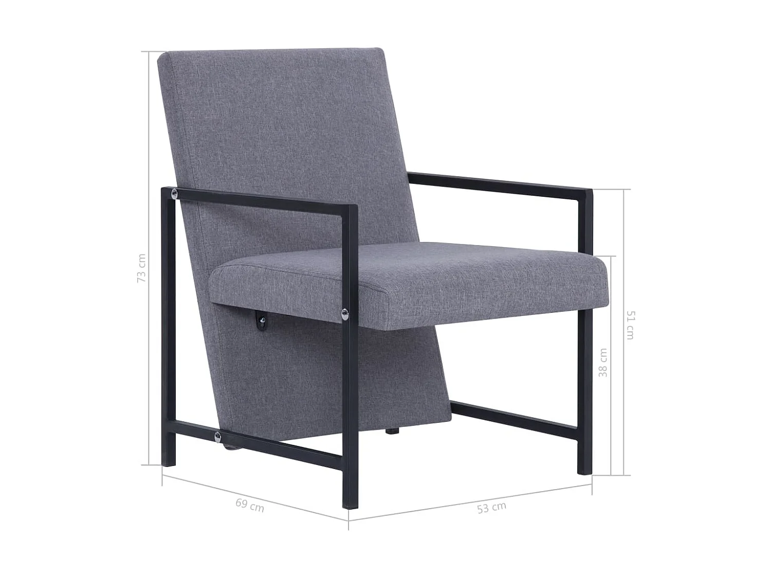 Poltroncina Tessuto Grigio Chiaro