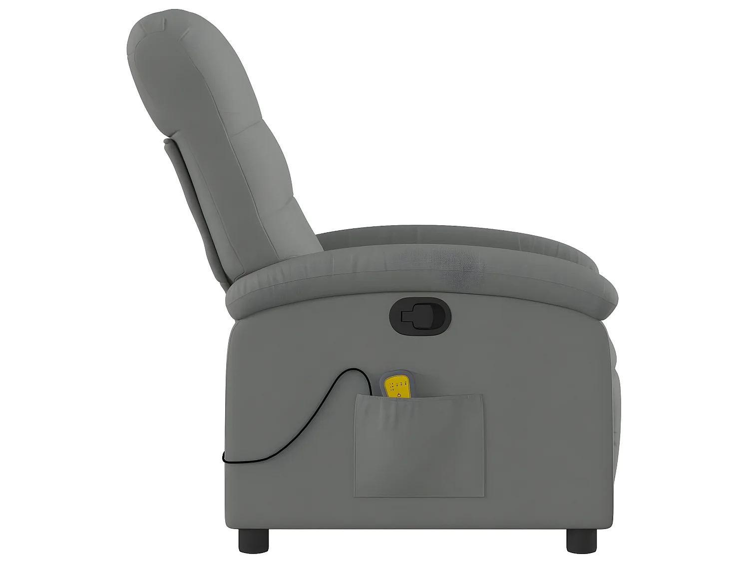 Fauteuil de massage inclinable Gris foncé Tissu